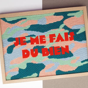 canevas moderne Je me fais du bien Fukuri - modern needlepoint I take care of myself