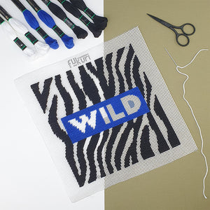 Canevas Fukuri Wild en cours - Needlepoint wild