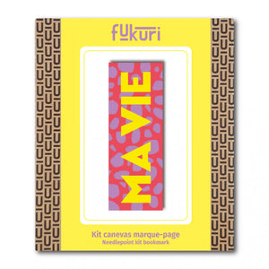 Boîte carton éco-responsable du kit canevas facile MA VIE, loisir créatif tendance