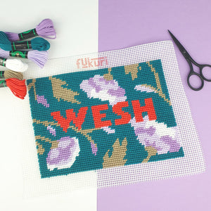 canevas moderne wesh small Fukuri - modern needlepoint Wesh small Fukuri