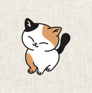 Illustration moderne motif de chat à broder