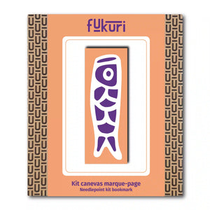 Kit canevas pour faire un marque pages au motif arme Koï