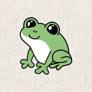 Illustration grenouille à broder sur ses vêtements