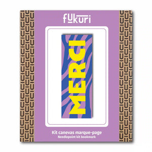 Boîte recyclable du kit canevas MERCI motif zèbre-fukuri