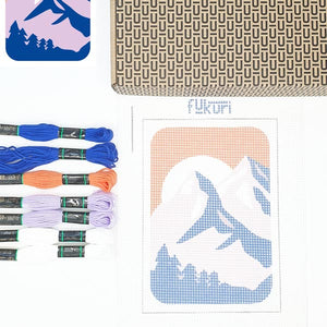 FUKURI-kit canevas Montagne-needlepoint kit mountains-unboxing