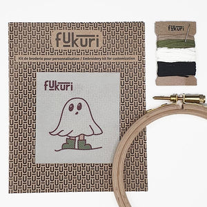 Kit broderie fukuri fantome halloween unbox embroidery kit fukuri ghost halloween