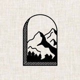 Embroidery Kit - Mountains vue