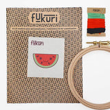 Broderie-Fukuri-kit-broderie-pasteque-complet-complete embroidery kit watermelon 