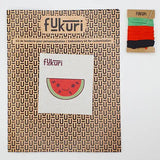 20043-Broderie-Fukuri-kit-broderie-pasteque-ss-cercle-broderie débutant kawaii watermelon embroidery