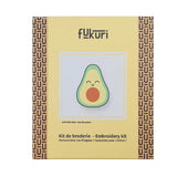 20047-Broderie-Fukuri-kit-broderie-Avocat-complet-packaging-light-broderie débutant embroidery avocado