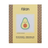 Fukuri-kit broderie-avocat kawaii-broderie moderne-broderie débutant-packaging complet