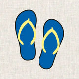 Illustration tongs pour le kit broderie Fukuri accessible aux débutants.