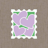 Embroidery kit - Stamp Hearts Mauve