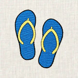 Kit de broderie Tongs à broder sur son tee-shirt. Le kit broderie est accessible aux ados à partir de 12 ans et les débutants.