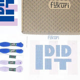 Contenu du kit de canevas I did it de Fukuri au motif rayé