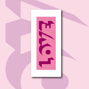 Illustration kit canevas marque-page Love