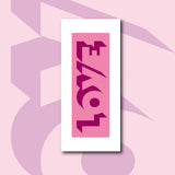 Illustration kit canevas marque-page Love