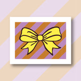 Kit de broderie décorative pour débutants – motif nœud jaune sur canevas moderne à faire soi-même