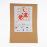 Kits canevas sans fil motif cerises sur fond vichy orange et beige type nappe
