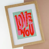 Kit canevas Fukuri au motif trop stylé pour dire je t'aime