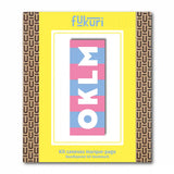 Kit canevas marque page au motif OKLM (au calme). Canevas moderne qui se transforme en marque-page et est adapté aux débutants