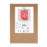 Pochette canevas sans fil Love you fukuri