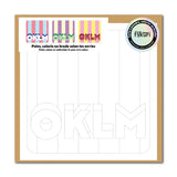 Carte créative à réaliser OKLM ou pour envoyer un message de détente aux proches. Tu peux peindre, broder ou colorier la carte puis l'envoyer après l'avoir personnalisée