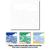 Exemple de colorations pour la carte créative au motif de vague déferlante. Elle est très facile à réaliser même pour les débutants.