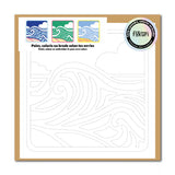 Carte créative au motif de vague pour développer ta créativité. Je te propose 3 idées de colorations.