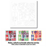 Exemple de coloriages pour la carte créative cadeaux de noël