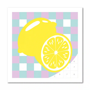 FUKURI_Peinture_au_numero-fruits-_citrons-carte à peindre-paint by numbers