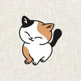 Illustration moderne motif de chat à broder