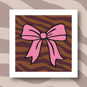 Illustration canevas moderne noeud rose octobre rose 