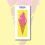 Illustration canevas marque page glace fukuri adapté aux débutants et enfants