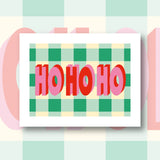 Illustration Noël du kit canevas Fukuri HoHoHo le slogan du Père Noël