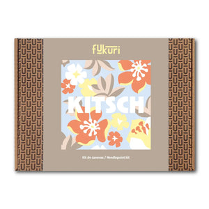 Boite du kit canevas Fukuri Kitsch au motif floral
