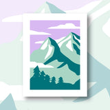 Illustration du kit canevas Montagnes de Fukuri