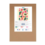packaging du kit canevas sans fil léopard multicolore