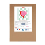 Packaging du kit canevas ballon coeur sans fils