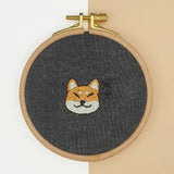 Réalisation à la main du kit de broderie Shiba Inu au motif de chien japonais