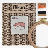 Contenu du kit broderie complet sushi crevette