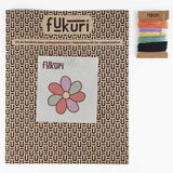 Contenu du kit de broderie sans cercle à broder et au motif de fleur multicolore