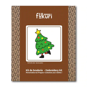packaging du kit de broderie complet sapin de noël