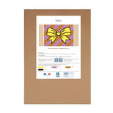 Kit de canevas moderne sans fils pour débutants avec motif nœud jaune – pour choisir ses fils