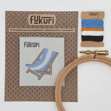 Contenu du kit broderie complet chaise longue de Fukuri