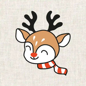 Illustration du kit de broderie Renne de Noël