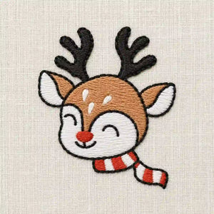 Simulation de broderie main du kit broderie Renne de Noël Fukuri
