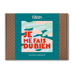 packaging du kit complet de canevas Je me fais du bien