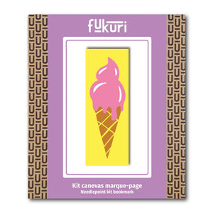 Packaging du Kit canevas marque page glace de Fukuri
