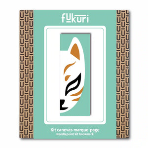 Canevas marque-pages Kitsune boite de kit complet